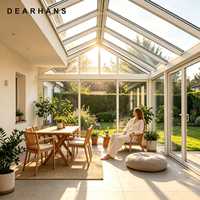 Véranda en aluminium conforme aux normes australiennes AS/NZS, cadre résistant aux cyclones, villa, jardin, double vitrage trempé, étanche, vente en gros