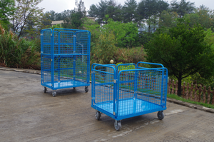 Groothandel <span class=keywords><strong>4</strong></span>-zijdige Vrachtopslagwagen Met <span class=keywords><strong>4</strong></span> Zwenkwielen Voor Gemakkelijk Transport - Product Image 2