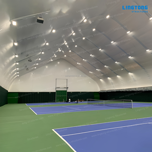 Abri de <span class=keywords><strong>tennis</strong></span> innovant en forme de toit de pêcher, grande tente de sport extérieure, structure en aluminium, stade multifonctionnel LINGTONG - Product Image 4