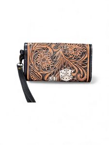 Nouveau portefeuille western aztèque fait à la main en cuir de vache véritable avec fermeture à bouton, qualité supérieure, mode bohème unisexe - Product Image 2