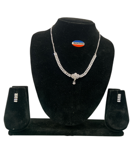 B77 élégant diamant mode ensemble de bijoux élégant classique Vintage collier boucles d'oreilles pour anniversaire fiançailles fêtes cadeau - Product Image 1