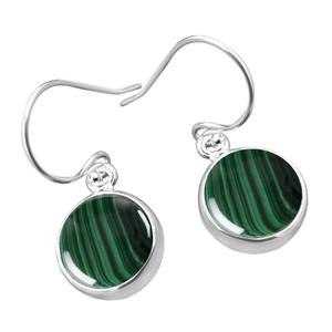 Malachite pierres précieuses meilleur Design boucles d'oreilles 925 boucles d'oreilles en argent Sterling massif pour femmes et filles boucles d'oreilles pendantes bijoux en argent - Product Image 1