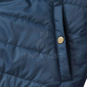 Blouson matelassé décontracté pour homme, couleur unie, motif lettres, style urbain, respirant et coupe-vent, Hiver 2024 - Product Image 6
