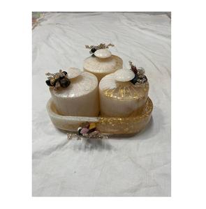 Prix de gros Ensemble de pots de fruits secs en résine avec tirage au sort Qualité personnalisée en Inde Meilleures ventes - Product Image 4