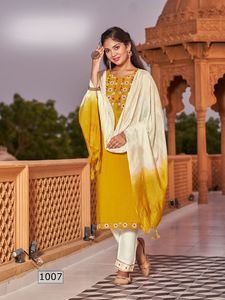 Pantalón tradicional indio para Festival, bordado de rayón, Kurti, con Dupatta, a todo el mundo, Exportación de la India - Product Image 6