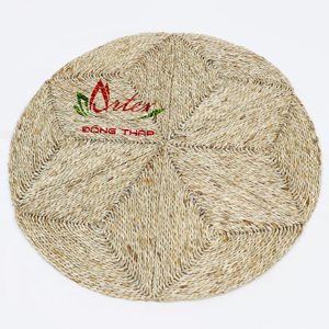 Artex Dong Thap Vente à Chaud Tapis de Salle à Manger Rond Naturel Tissé en Herbe de Mer de Couleur Personnalisée - Product Image 1