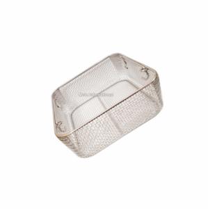 Panier de stérilisation manuelle en grillage d'acier inoxydable Panier d'instruments autoclave de qualité médicale durable Outils chirurgicaux dentaires - Product Image 2