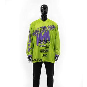 Maillot respirant coupe-vent en gros pour adultes, vêtements de sport de haute qualité, design tendance de motocross, imprimé course - Product Image 1