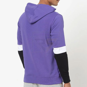 Sweatshirts à capuche pour hommes personnalisés Sweatshirts à capuche de couleur unie pour hommes style pull-over 500Gsm poids lourd multicolore dentelle personnalisée - Product Image 2