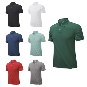 Chemise à manches courtes décontractée pour homme, devant 200g, boutonnée, tricotée, TC 60% coton + 40% polyester, unie, polos FMF - Product Image 1