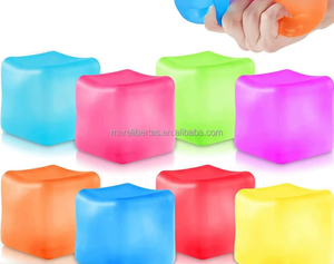 Juguete de Gel de Hielo Simulado en Forma de Cubo Unisex, Juguete de Plástico para Apretar y Aliviar la Presión en las Puntas de los Dedos para Niños y Niñas - Product Image 4