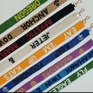 Correa para Bolsos, Correa Cruzada con Cuentas, Cadena para Cartera con Cuentas, Cinturón Bordado, Cinturón Bordado a Mano - Product Image 1