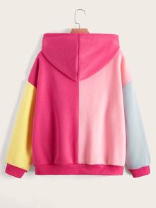 Sweat-shirt à capuche en molleton surdimensionné avec logo personnalisé, impression en relief, vente en gros, col rond en coton, sweat-shirt vintage pour femmes - Product Image 6