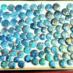 Shattuckite คริสตัลปาล์มพลอยธรรมชาติเรียบอัญมณีทรงหลวมงานแฮนด์เมดกึ่งมีค่าบำบัด - Product Image 4