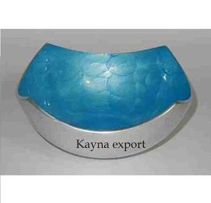 ชามกลมเคลือบเงาโลหะสีน้ำเงินสำหรับตั้งแคมป์ - Product Image 3