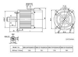Motor Servo Trifásico Impermeable SYMBANG S80 220V 1.0kW con Certificación CCC/CE para Montaje en Panel - Product Image 2