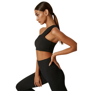 Sujetador deportivo de nailon Spandex de secado rápido con estampado de transferencia de calor Sujetador deportivo transpirable de alta calidad Ropa atlética de alto soporte - Product Image 4