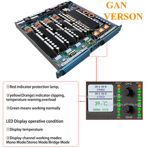 GAN Amplifiers Digital High Powerful Switch Power Amplifier Portable 4 Channels Pro Audio Digital Power Amplifier for Concert - Product Image 3