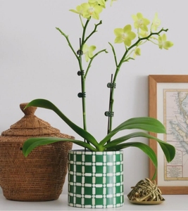 Florero con incrustaciones de hueso, diseño Floral, florero verde para interiores, jardineras decorativas de Metal para el hogar, macetas de aspecto árabe para Decoración - Product Image 1