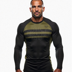 BJJ Haute Qualité Personnalisé Bjj Rash Guards Fournisseur En Gros Sublimation Imprimé MMA Rash Guards pour Gym et Entraînement - Product Image 3