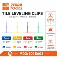 Clips de nivellement pour carreaux Zebra 2 mm, 100 pièces, entretoises de remplacement pour des lignes de joint lisses sur les carreaux de sol et de mur de la salle de bain et de la cuisine