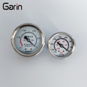 เกจวัดความดันสุญญากาศสำหรับทางการแพทย์กล่องเหล็กสีดำขนาด760mmHg แบบติดตั้ง - Product Image 4