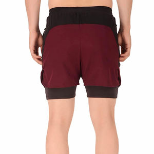 Pantalones cortos de compresión de estilo callejero para hombre, pantalones cortos de gimnasio para correr teñidos lisos únicos en diferentes tamaños, precios al por mayor - Product Image 3
