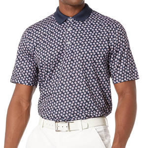 Top Venta de impresión por sublimación de alta calidad Polo shirt100 % poliéster liso fácil de usar en blanco Polo camisa popular de los hombres - Product Image 5