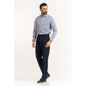 Camisas de Vestir Modernas Antiarrugas FS-STR25-246, Clásicas, Casuales, a Rayas, de Popelina, Chambray, Lino, en Tallas XL 3XL, 100% Algodón - Product Image 5