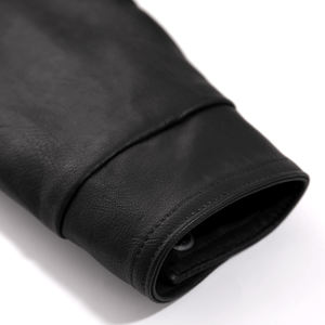 แจ็กเก็ตหนังวัวแท้สำหรับผู้ชายสีดำระบายอากาศได้ดีเป็นมิตรกับสิ่งแวดล้อมสำหรับฤดูหนาว - Product Image 6