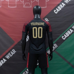 Ensemble de maillots de football personnalisés pour équipe de soccer, design sur mesure, short de match et d'entraînement, 100% polyester respirant, séchage rapide, anti-UV, extensible - Product Image 5