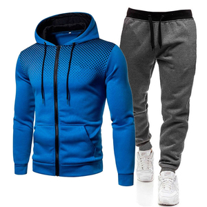 Chándales Gimnasio Traje Streetwear Custom Slim Fit Sudadera con capucha Hombres Gimnasio Chándal - Product Image 2