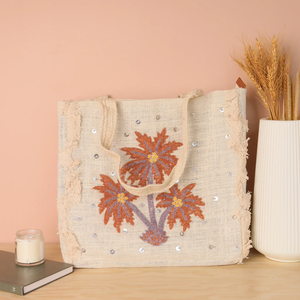 Bolso de mano bohemio grande para mujer, bolso de hombro con cuentas indio hecho a mano con cierre de cremallera para ir de compras por glowin fashion - Product Image 4