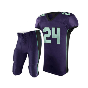 OEM 2024 American Football Uniform High Quality 100% Polyester Breathable Short Sleeve Sets Solid Team Color Plus Size - Product Image 4