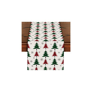 Home Decoration Custom Print 100% Cotton Embroidered Table Runner with Custom Private Labeling - Product Image 1