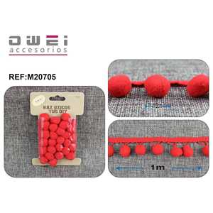 Cinturón 1M1 2u/c con pompón, adornos elegantes para ropa y decoración del hogar - Product Image 1