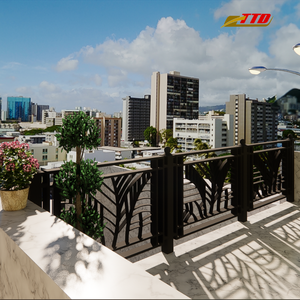 Garde-corps décoratif en fer forgé pour balcon extérieur garde-corps en fer forgé à la main pour maison moderne et classique - Product Image 3