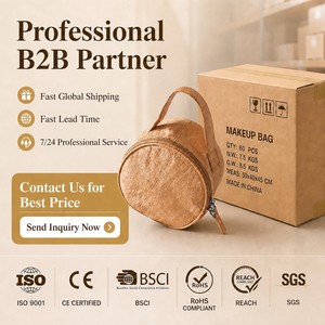 Bolsa de Maquillaje Mifaktory, Estuche Cosmético con Cierre de Cremallera de Papel Dupont, Organizador de Belleza de Viaje, Bolso de Hombro para Mujer - Product Image 6