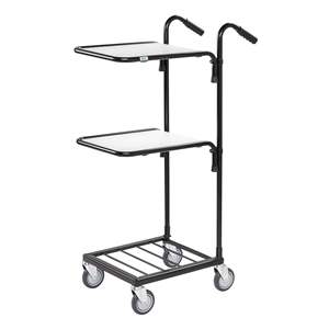 Mini Black Steel Trolley KM153-HHBS Four-Wheel Office Shopping <b>Cart</b> 100kg Load Capacity Customizable OEM <b>for</b> Hotels <b>Tools</b> - Product Image 1