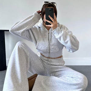 Ensemble deux pièces surdimensionné pour femmes, tendance, coupe décontractée, haut et bas, ensemble deux pièces surdimensionné pour le style de rue - Product Image 4