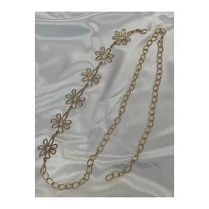 Daisy Gold Detailed Women's Waist <b>Chain</b> Waist <b>Belt</b>, Dress <b>Belt</b>, Skirt <b>Belt</b>, Trouser <b>Belt</b> - Grey - Product Image 2