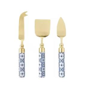 Ensemble de couteaux à fromage en métal et acier inoxydable à manche plaqué or Couteaux à beurre pour restaurant et hôtel - Product Image 2