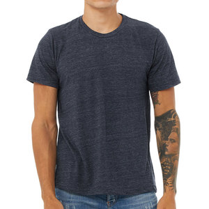 T-shirt à manches courtes unisexe en polycoton Navy Marble T-shirts pour hommes Respirant - Product Image 1