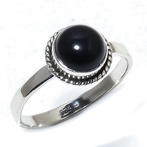 Anillo de Bodas de compromiso de estilo bohemio de Plata de Ley 925 para mujer con piedras preciosas de ágata regalo hecho a mano de moda - Product Image 1