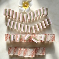 Jeu de Mahjong américain en acrylique transparent, tuiles de Mahjong florales, dos en marbre rose, jeu de table pour 4 joueurs, pour adultes, famille, fête, cadeau