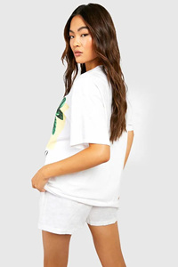 T-shirt oversize en coton pour homme et femme 2025, streetwear personnalisé de qualité supérieure, motif floral, 100% 300 g/m², respirant - Product Image 2