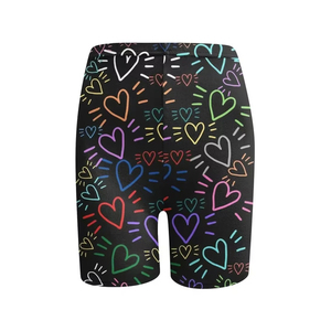 Shorts pour femmes de haute qualité, personnalisés, imprimés par transfert thermique, coupe-vent, en polyester/nylon, taille élastique, performance d'évacuation de l'humidité - Product Image 5