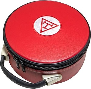 Étui de rangement en cuir pour casquette maçonnique de qualité supérieure, boîte de transport pour chapeau maçonnique, bleu (unisexe) - Product Image 4