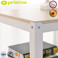 Étagère de rangement à trois niveaux avec plateau en bois, unité d'étagérage multifonctionnelle pour organiser les objets du salon, design minimaliste