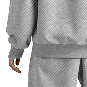 Sudaderas con capucha con cremallera y logotipo personalizado al por mayor conjuntos de Jogger unisex de invierno para hombre Conjunto de sudadera de 2 piezas pantalones de chándal y sudaderas con capucha conjunto de 2 piezas - Product Image 4